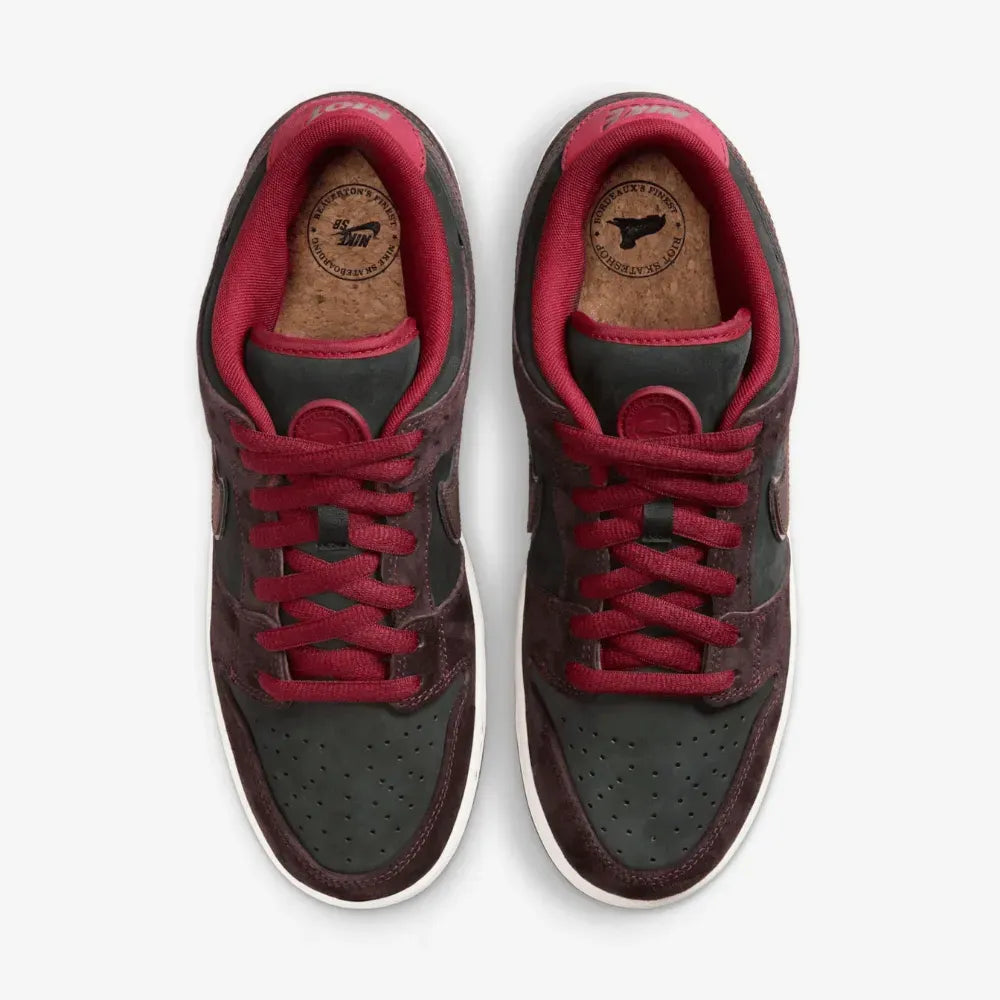 Riot Skateshop x Nike SB Dunk Low Pro Mahogany and Team Red